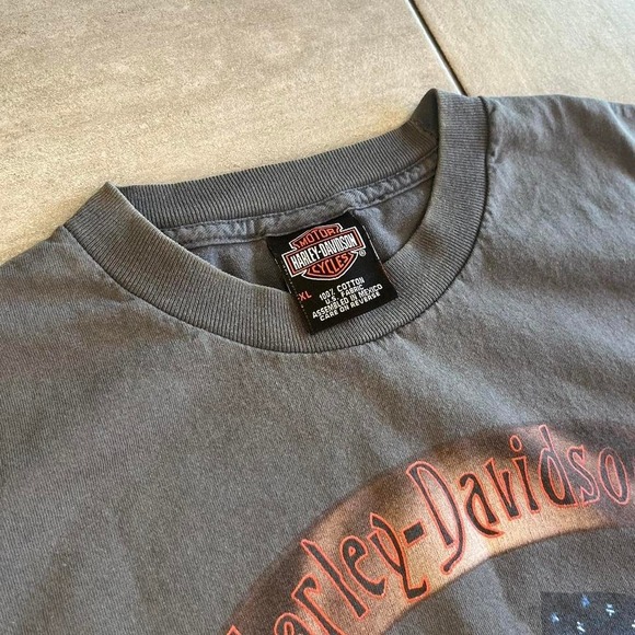 Vintage Harley Davidson grey cotton tee with eagle graphic  #biker #motorcycle - Picture 4 of 7